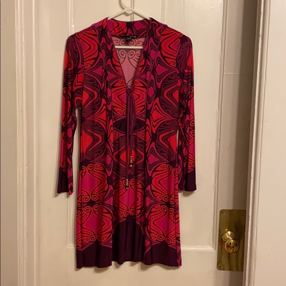 Analili Retro Print Dress